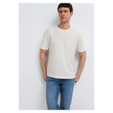 Mavi Ekru Basic Tişört Loose Fit / Bol Rahat Kesim 0613338-80194