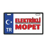 MAVİ ELEKTRİKLİ MOPET E-BİKE PLAKALIK