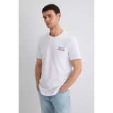 Mavi Erkek Baskılı Kısa Kollu T-Shirt M066841 Beyaz