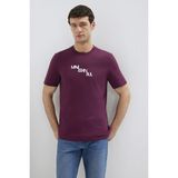 Mavi Erkek Baskılı T-Shirt M0612274 Koyu Şarap
