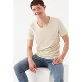 Mavi Erkek Bej Basic Tişört 062772-33517 - XS