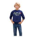 MAVİ Erkek Çocuk Sweatshirt, Baskılı, Bisiklet Yaka, Uzun Kol, Mavi, 3-4 Yaş