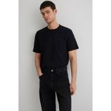 Mavi Erkek Dokulu Basic T-Shirt M0610277 Siyah