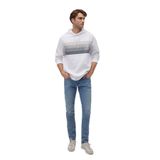 MAVİ Erkek Kapüşonlu Sweatshirt, Beyaz, XS
