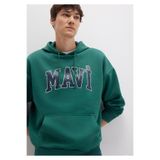 MAVİ Erkek Kapüşonlu Sweatshirt, Zümrüt Yeşili, XL