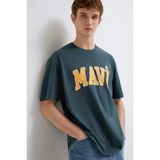 Mavi Erkek Logo Baskılı %100 Pamuk T-Shirt M0611711 Yosun