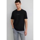 Mavi Erkek Logo Baskılı %100 Pamuk T-Shirt M0612732 Siyah