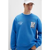 Mavi Erkek Logo Nakış Detaylı Sweatshirt M0S10492 Menekşe