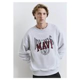 MAVİ ERKEK MAVİ BASKILI SWEATSHIRT Kar Melanj 0S10389-82498