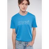 Mavi Erkek Mavi Logo Baskılı Mavi Tişört 065781-70772 - XS