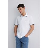 Mavi Erkek Şerit Detaylı Polo T-Shirt M066039 Beyaz