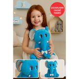Mavi Fil Peluş Oyuncak 20×17 cm – Çocuk Odası Dekoru, Sevimli Bebek Hediyesi, Yumuşak Peluş Figür SLY-128659