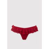 Mavi Fırfırlı Kırmızı Bikini Altı 1914055-70456 - S