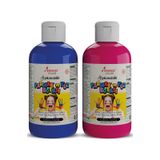 Mavi-fuşya Parmak Boyası 2'li Set 2x250gr Yıkanabilir, Toksik İçermez, Çocuk Okul Kreş İçin