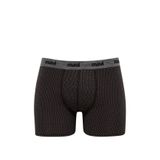 Mavi Geometrik Baskılı Siyah Boxer 092083-900