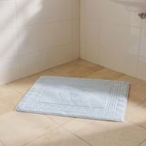 Mavi Greek Ayak Havlusu - 50x70 Cm, 245 Gr,%100 Pamuk, Spa Ve Otel Banyo Paspası, Günlük Kullanıma Uygun Gri