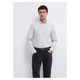 Mavi Gri Çizgili Beyaz Gömlek Slim Fit / Dar Kesim 0211916-91472