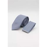 Mavi-Gri Desenli 7 Cm Kravat 1090260117