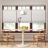 Mavi Gri Plise Katlanır Cam Balkon Perdesi - Ofis Perdesi - Mutfak Perdesi - Plise Perde - 130 x 250 cm