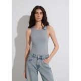 Mavi Halter Yaka Gri Poliamid Atlet 1613499-70098 - S