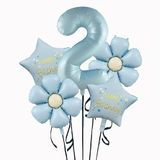 Mavi Happy Birthday 2 Yaş Folyo Balon Set