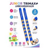 Mavi Jumbo Kurşun Kalem Oluklu 2 Adet Alpino Trimax Üçgen Oluklu Kalın Kalem Pastel Renkler Kolay Tutuş ve Kullanım