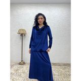 Mavi Kadife Bluz - 2XL - 3XL