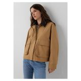Mavi Kadife Yaka Detaylı Kahverengi Ceket Loose Fit / Bol Rahat Kesim 1110916-71541