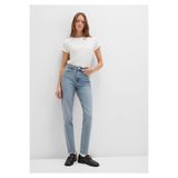 MAVİ Kadın Mom Jeans, Süper Yüksek Bel, Indigo Ripped GOLD ICON, 26-25
