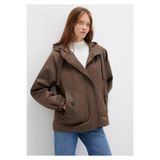 MAVİ Kadın Oversize Kaban, Koyu Vizon, XS