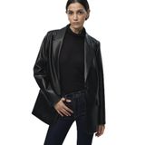 MAVİ Kadın Oversize Uzun Kaban, Siyah, XS