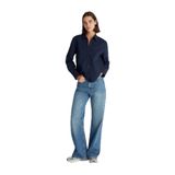 MAVİ Kadın Regular Fit Jean Pantolon, Mid Brushed Denim, 26-28 Beden