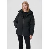 Mavi Kadın Siyah Kapüşonlu Şişme Mont Uzun Kol Düz Model 1110075-900 Günlük Stil - XS