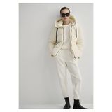 MAVİ Kadın Slim Fit Uzun Mont, Toz Beyaz, M