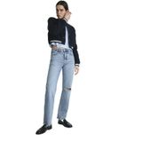 MAVİ Kadın Straight Fit Jean Pantolon, Yüksek Bel, Shaded College, 30-29