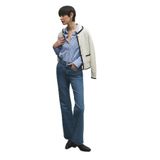 MAVİ Kadın Yüksek Bel Flare Jean Pantolon, Mid Classic Denim, 27-28