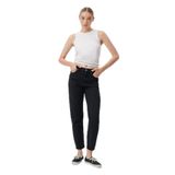MAVİ Kadın Yüksek Bel Mom Jeans, Dark Smoke Str, 32-27