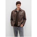 Mavi Kahverengi Suni Deri Ceket 0110648-70221 - 2XL