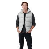 Mavi Kapüşonlu Açık Gri Şişme Yelek Regular Fit/Normal Kesim 0110089-70075 Gri-70075 S