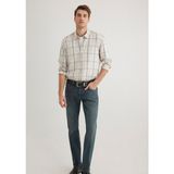 Mavi Kareli Ekru (TENCEL™) Liyosel Gömlek 0211447-89583