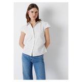 Mavi Kareli Kısa Kol Gömlek Slim Fit / Dar Kesim 1220431-A6900