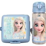 Mavi Karlar Ülkesi Elsa Frozen Koleksiyonu Beslenme Kabı ve 500 ml Tritan Matara Seti - Standart
