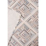 Mavi Karo Desenli Çift Kişilik Baskılı Pike & Yatak Örtüsü 200X230 Cm