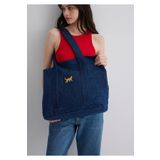 Mavi Kedi Nakışlı Denim Omuz Çantası -10241 1913283