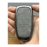 Mavi Keys Chery Tiggo 8 Plus Smart Uyumlu 3 Düğmeli Deri Metal Anahtar Kumanda Koruma Kılıfı Gri Renk