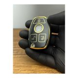 Mavi Keys Mercedes BGA Class W203 W204 W205 W210 W211 3 Düğmeli Silikon Anahtar Kumanda Koruma Kılıfı Siyah
