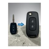 Mavi Keys Renault Dönüşüm - Çevirici Sustalı Symbol Megane 4 Trafic 2 Düğmeli Anahtar Kumanda Kabı