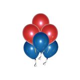Mavi-Kırmızı Karışık Metalik Balon 50 adet