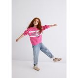 Mavi Kız Çocuk Bugs Bunny Baskılı Pembe Sweatshirt Standart Cep Bisiklet Yaka - 3 - 4 Yaş