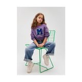 Mavi Kız Çocuk Mor M Logo Baskılı Sweatshirt 7S10079-88135 Truvakar Kol Cepli Orta Kalınlık - 4 - 5 Yaş